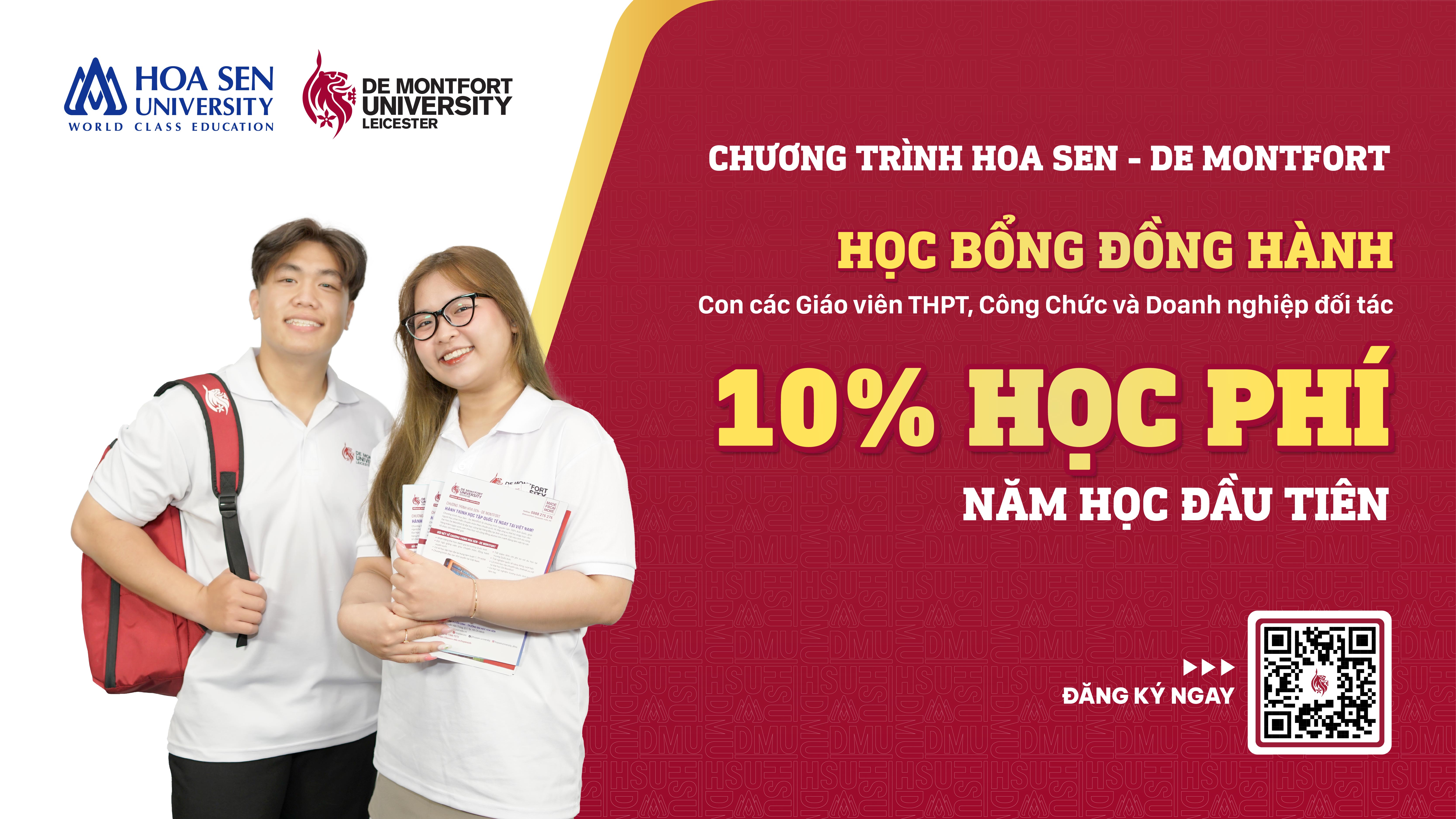 Học Bổng 10% Đồng Hành Cùng Ngành Giáo Dục, Công Chức Và Doanh Nghiệp Đối Tác