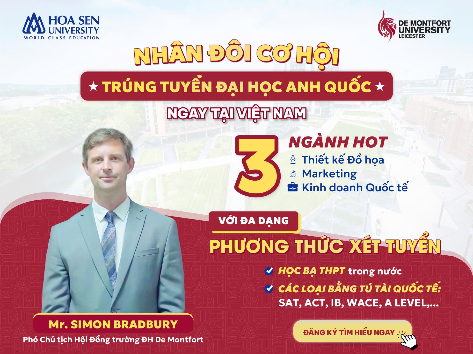 Cơ Hội Vào Đại Học Không Cần Lo Điểm Chuẩn, Marketing, Kinh doanh Quốc t? Thiết k?Đ?họa